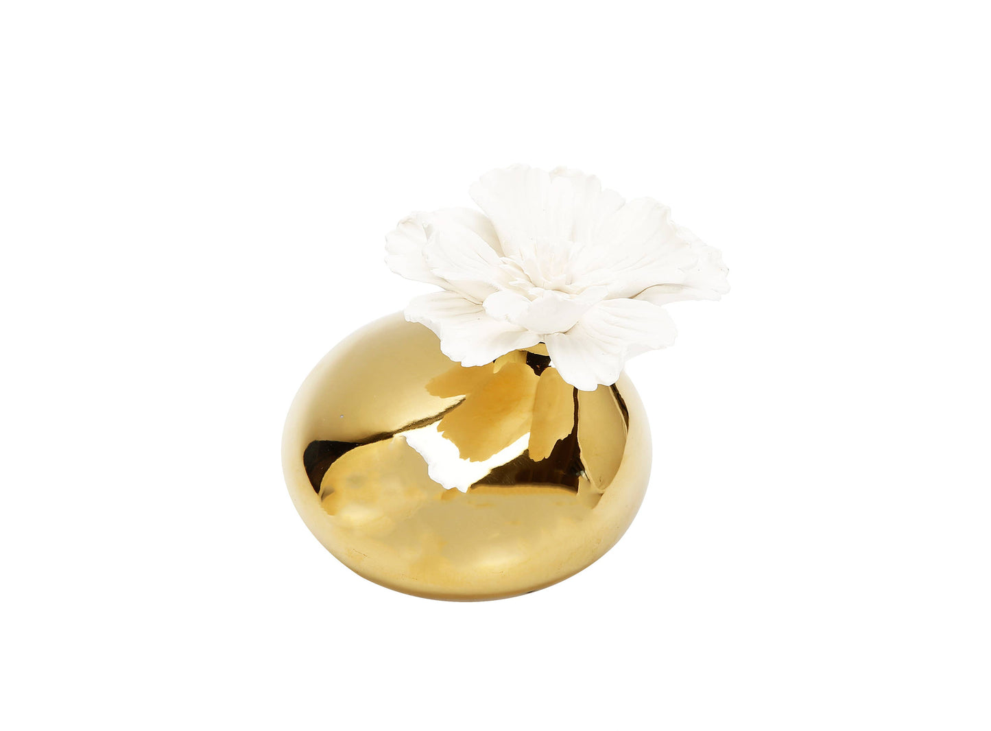Gold Diffuser White Flower "Iris &Rose"