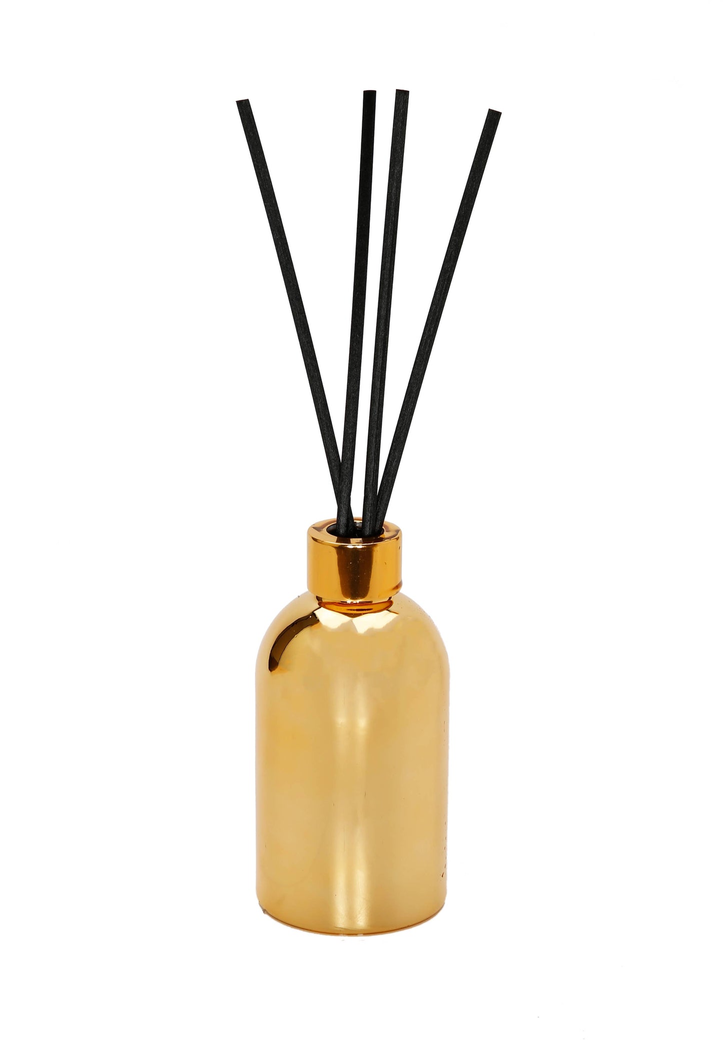Gold Bottle Diffuser with White Flower