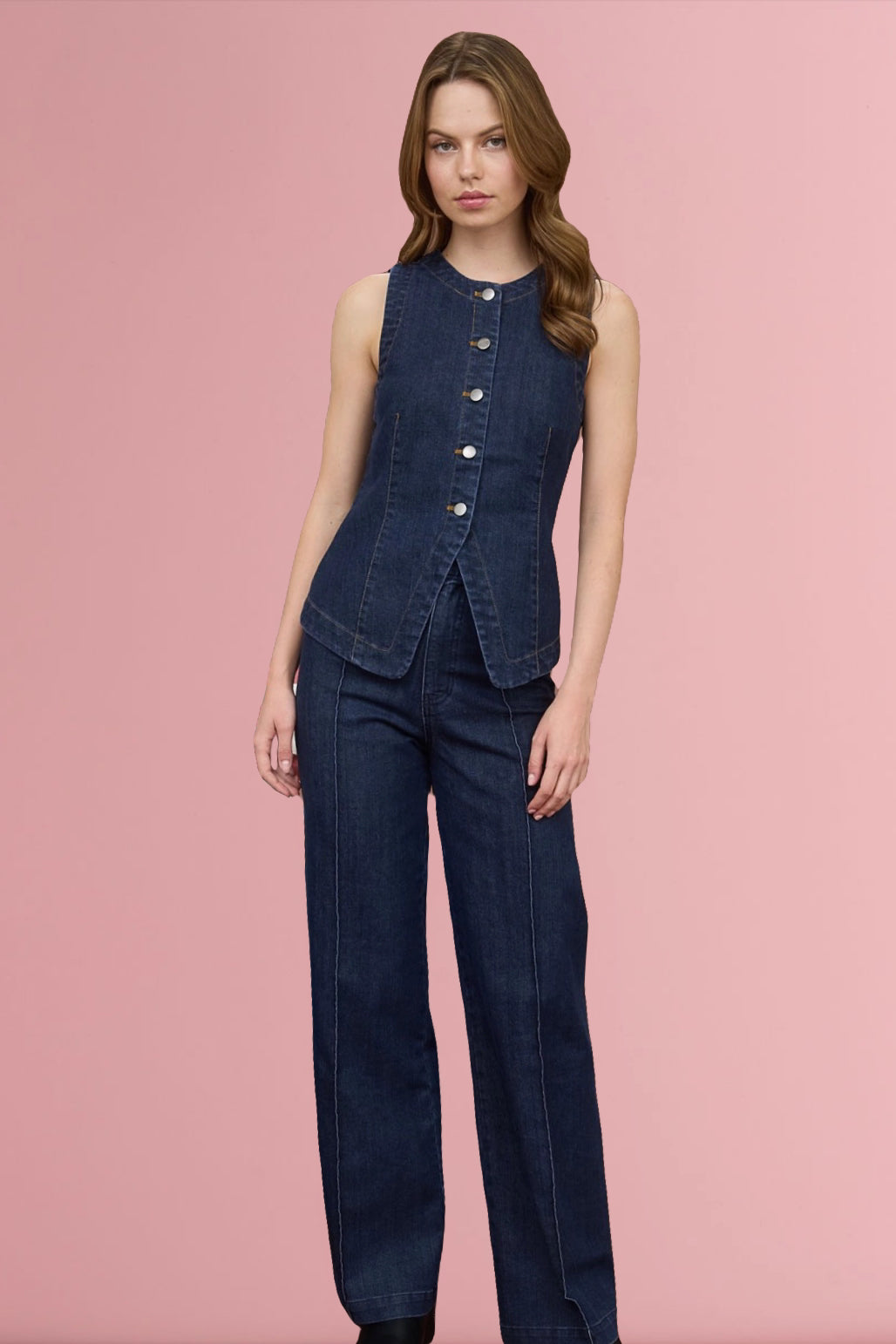 Denim Vest Set