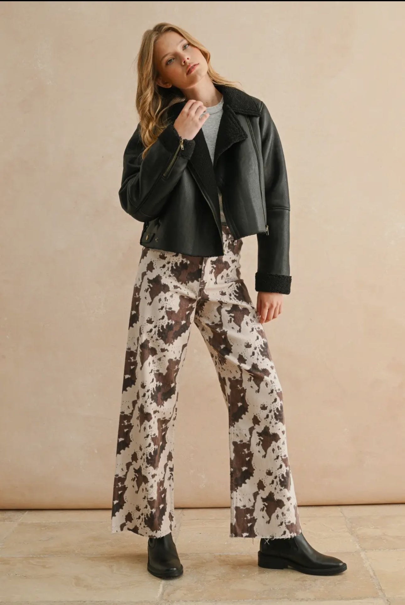Cow print Jeans