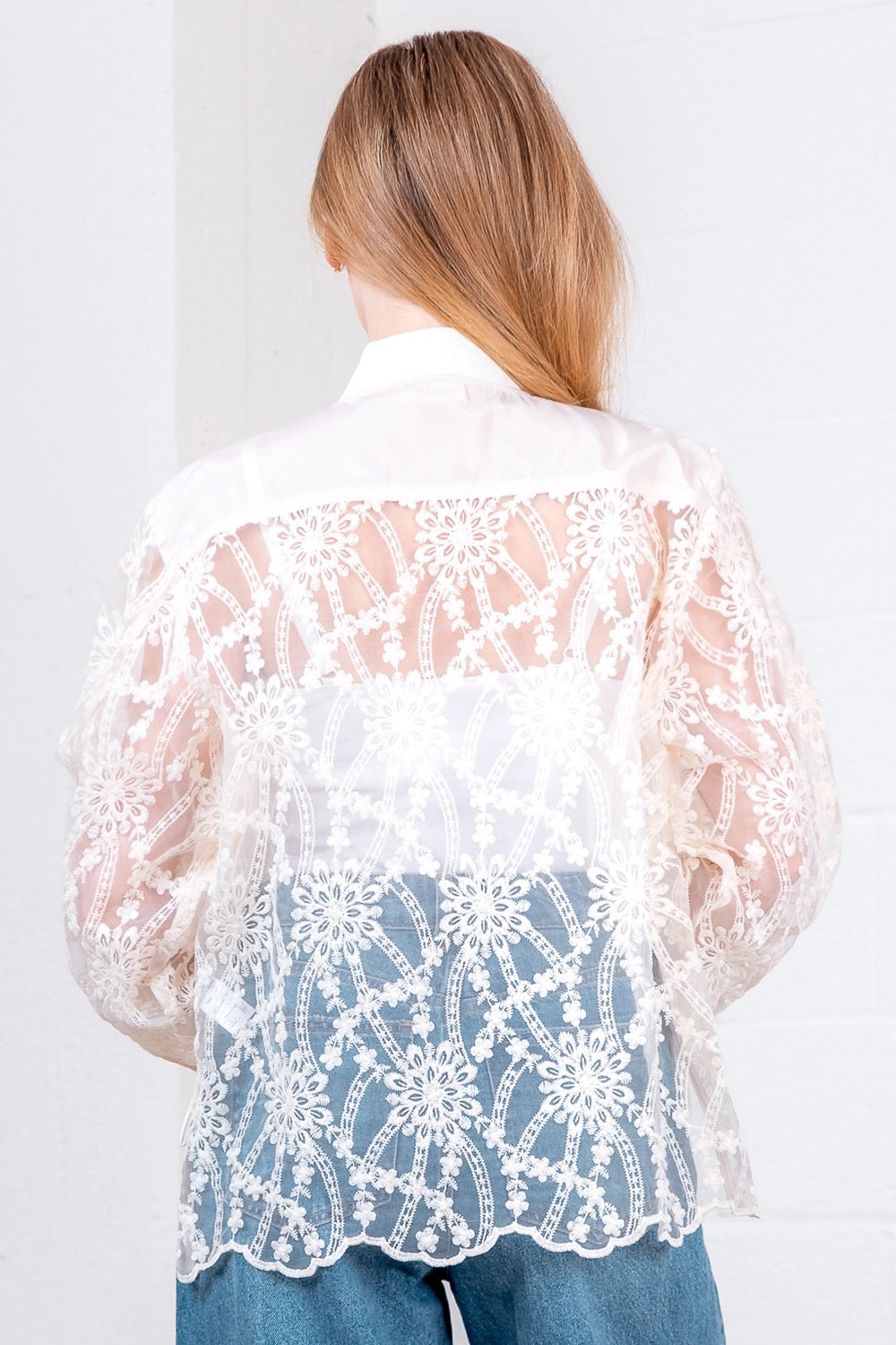 Lace Bomber Jacket