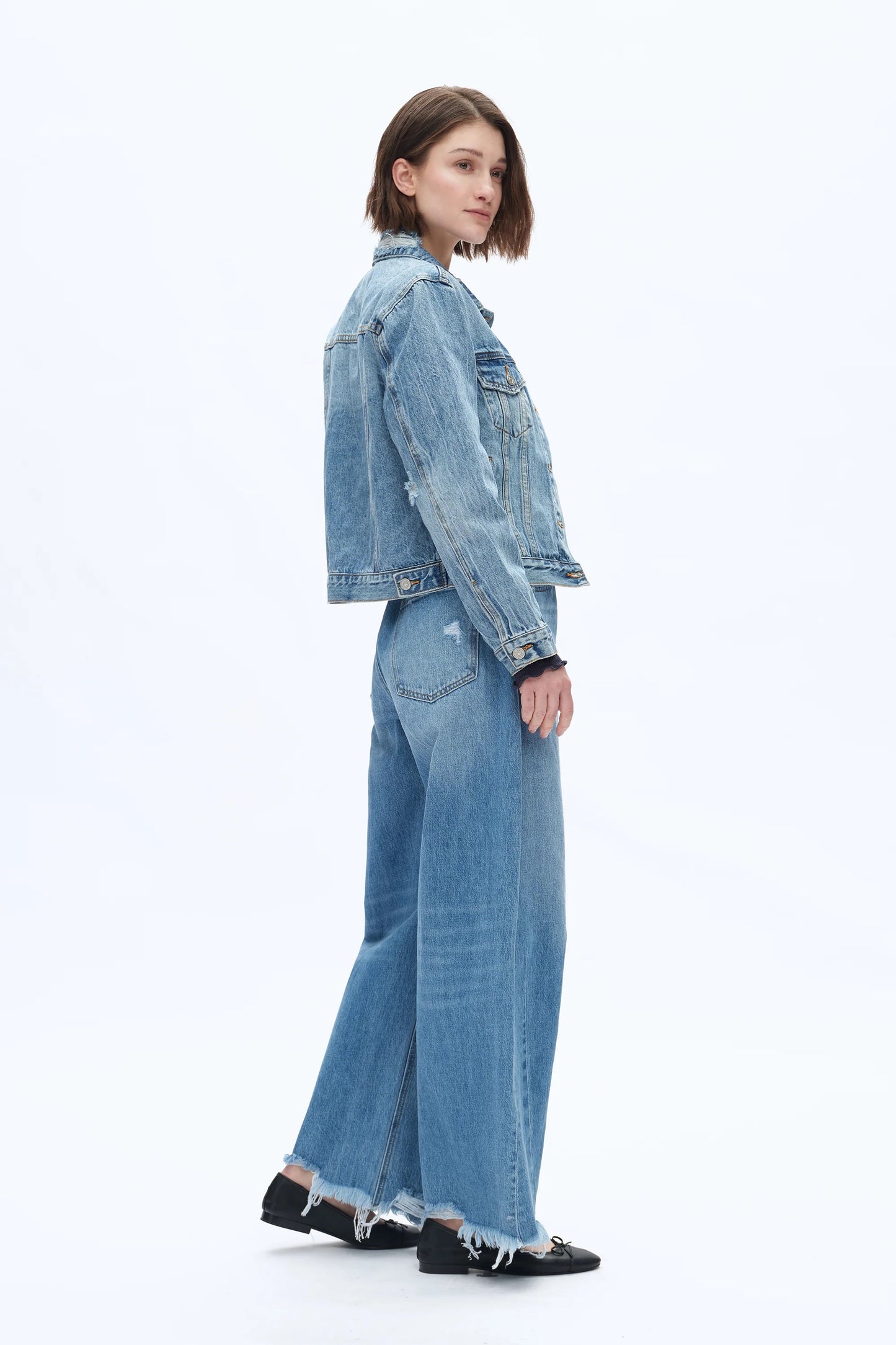 High Rise Barrel Dark Blue