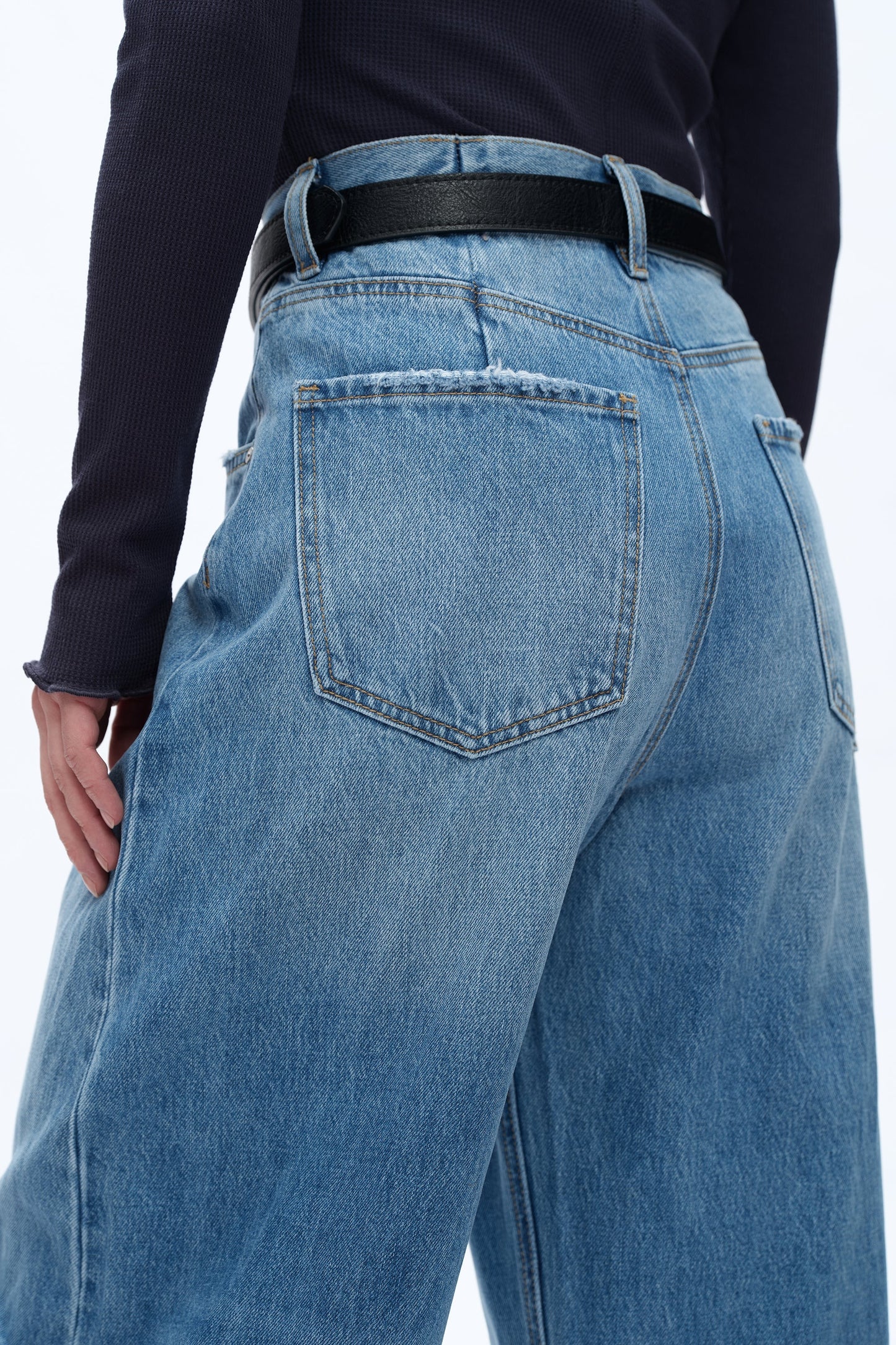 High Rise Barrel Dark Blue