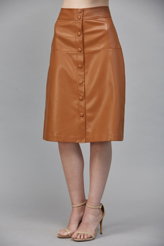 Mirella Leather Skirt