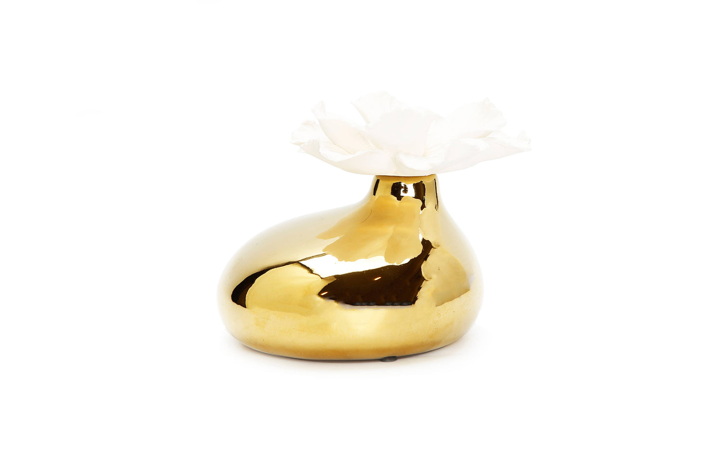 Gold Diffuser White Flower "Iris &Rose"