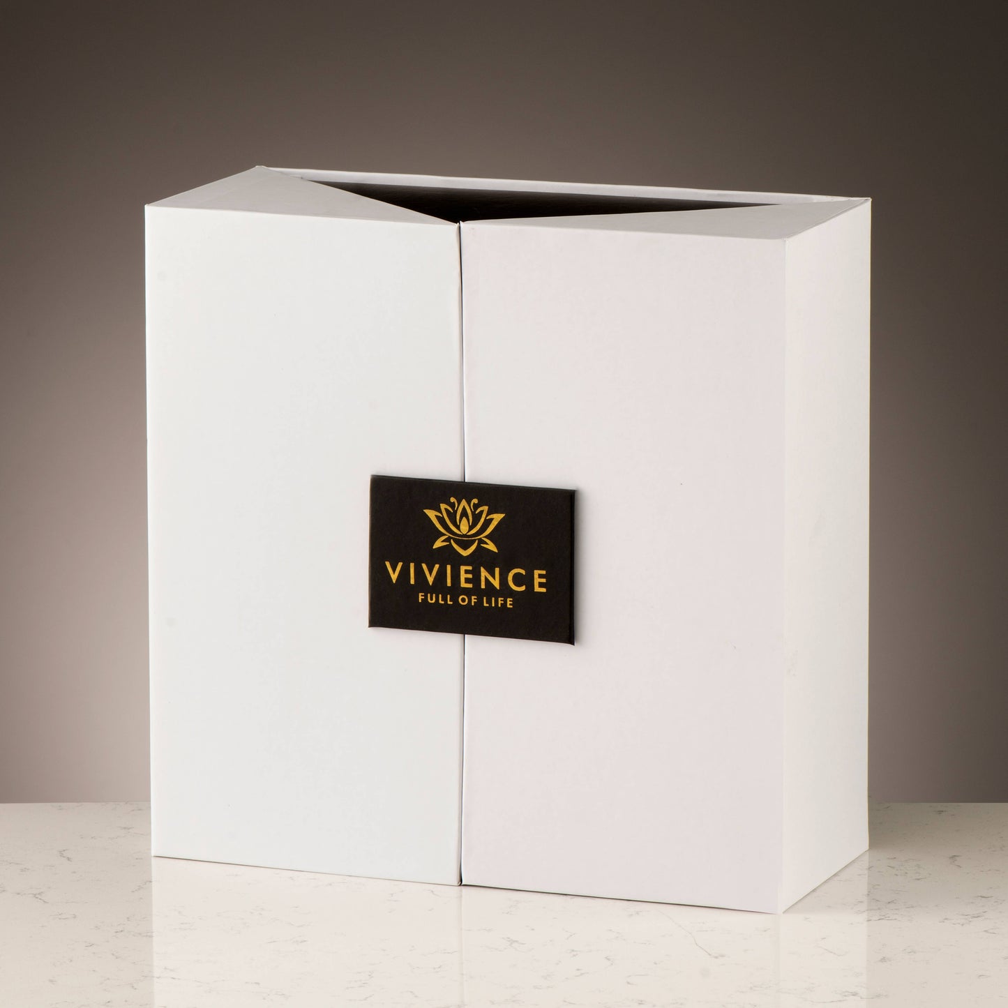 Gold Bottle Diffuser with White Flower