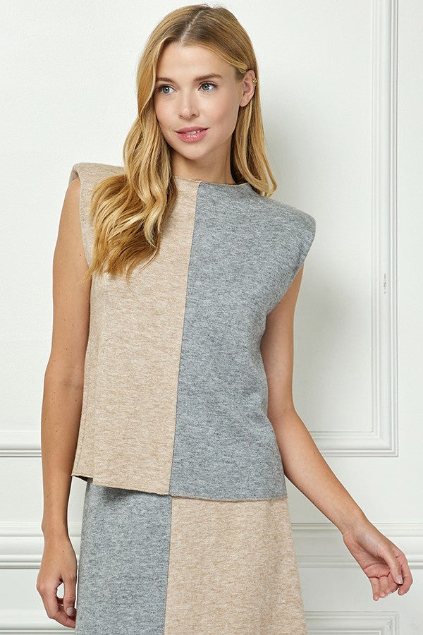 Color Block Skirt Set