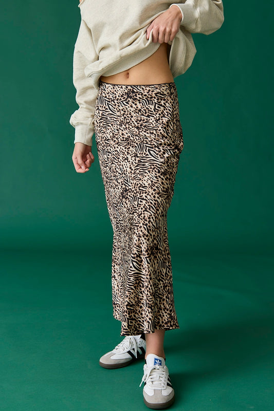 Animal print Maxi Skirt