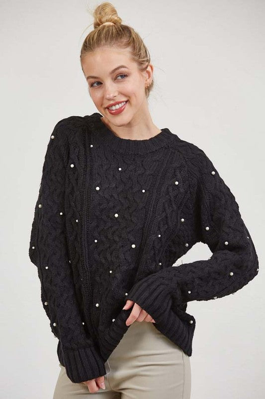 Ribbed Pearl Sweater