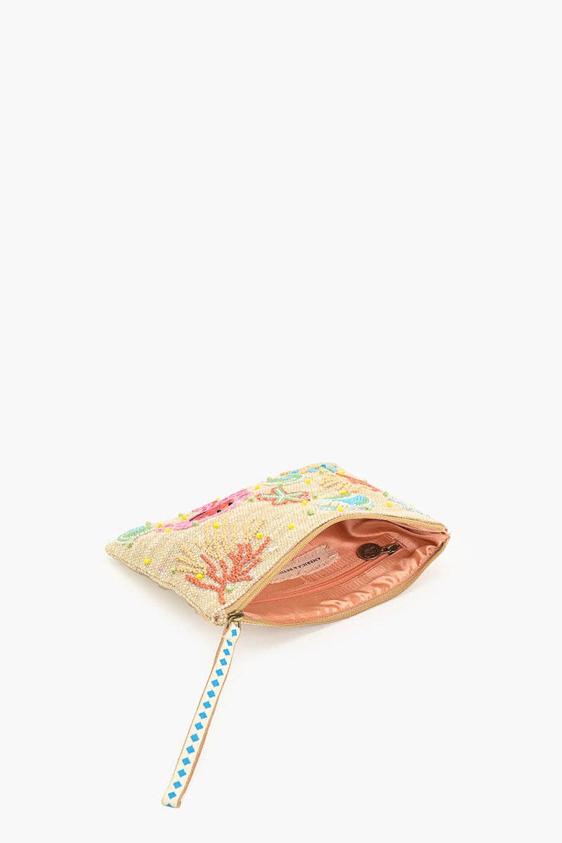 Crab Shell Embelished Wristlet