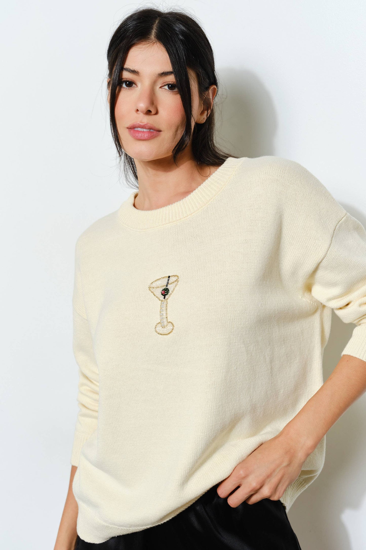 SORA MARTINI BEAD SWEATER - Trendy, Fun, Cozy
