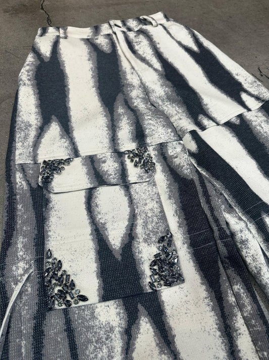 Cargo  Pants with Rhinestones