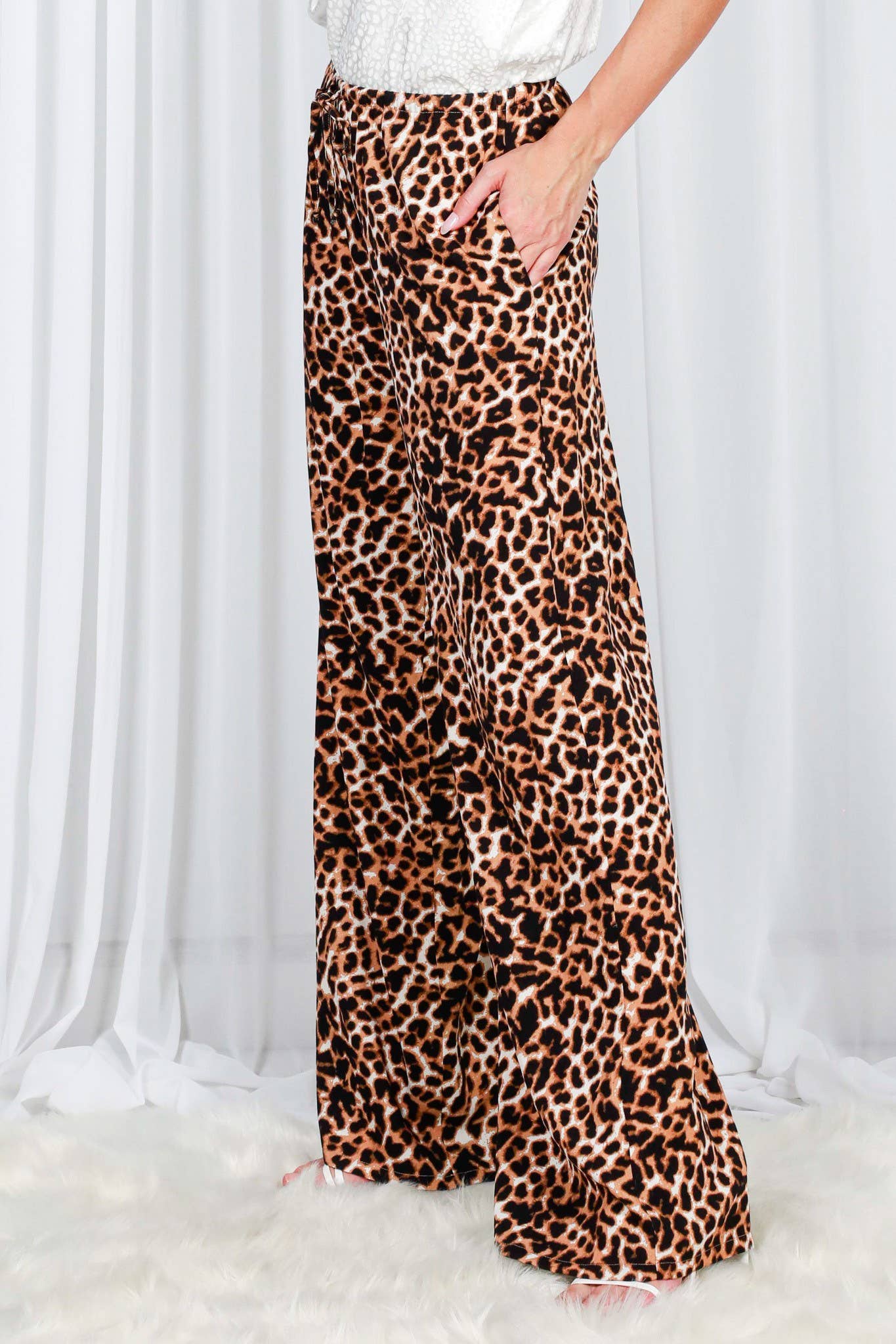 Animal Print Straight Leg Pants