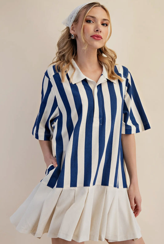 Blue Striped Dress