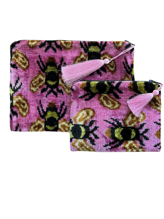 Silk Velvet Ikat Clutch/Pouch 