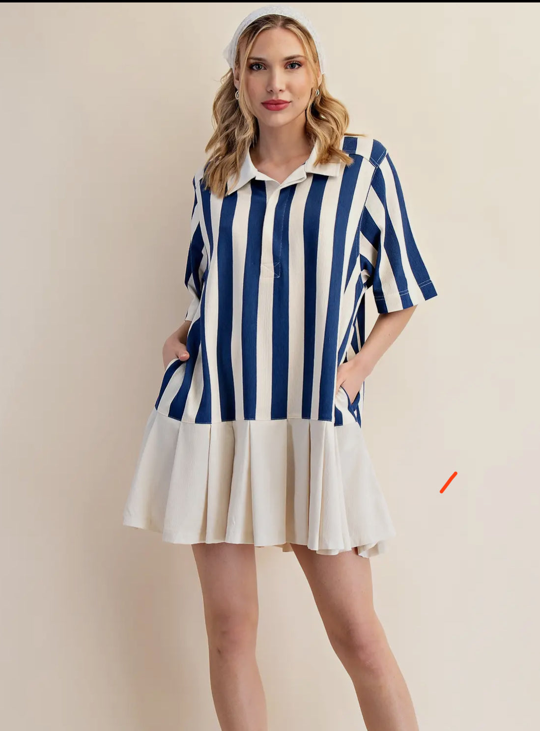 Blue Striped Dress
