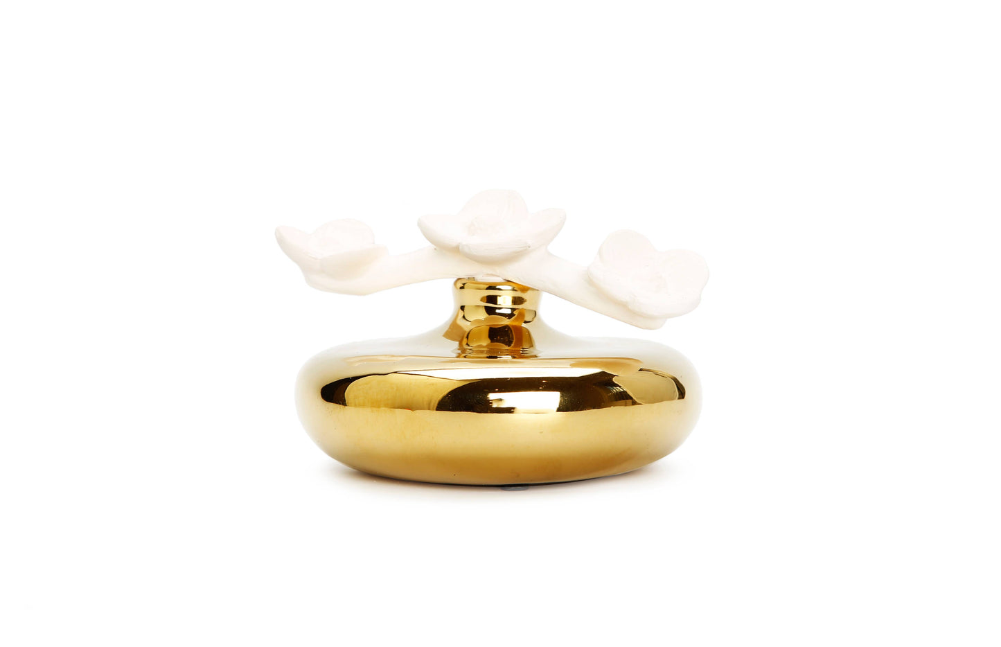 Gold Diffuser 3 White Flowers, English Pears & Freesia