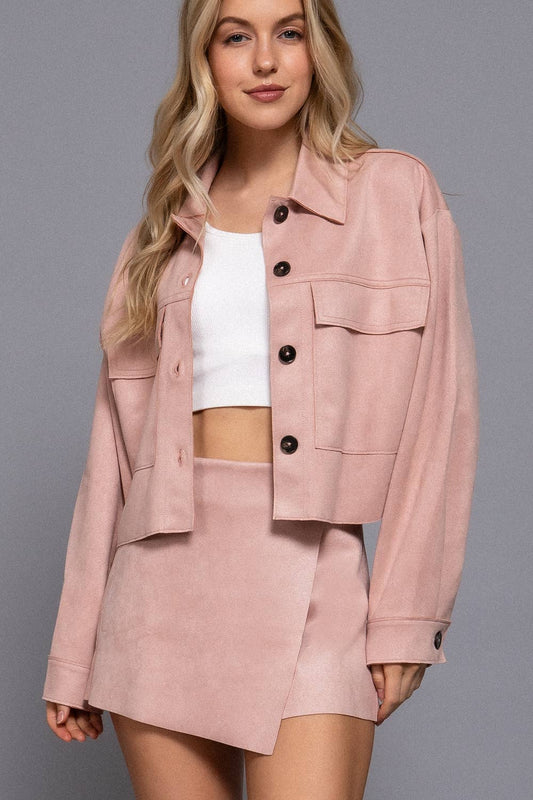 Ellie Pink Suede Set