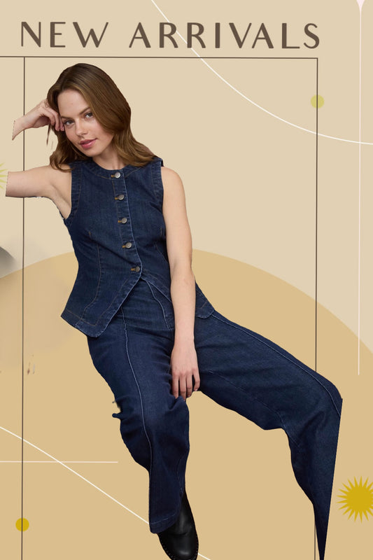 Denim Vest Set