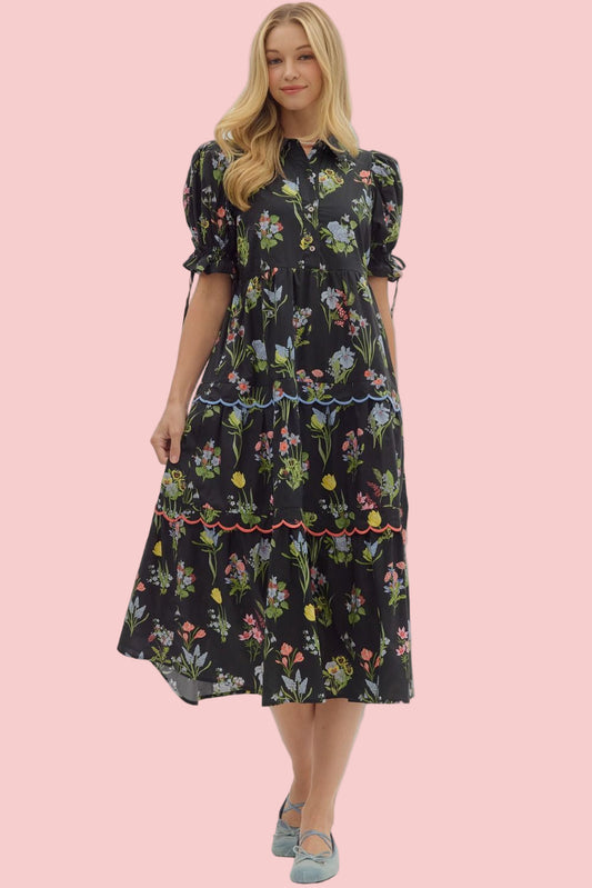 Kelly Midi Floral Dress