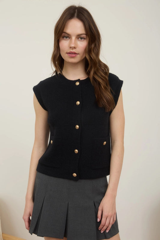 Black sweater Vest