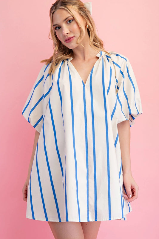 Blue Striped Dress