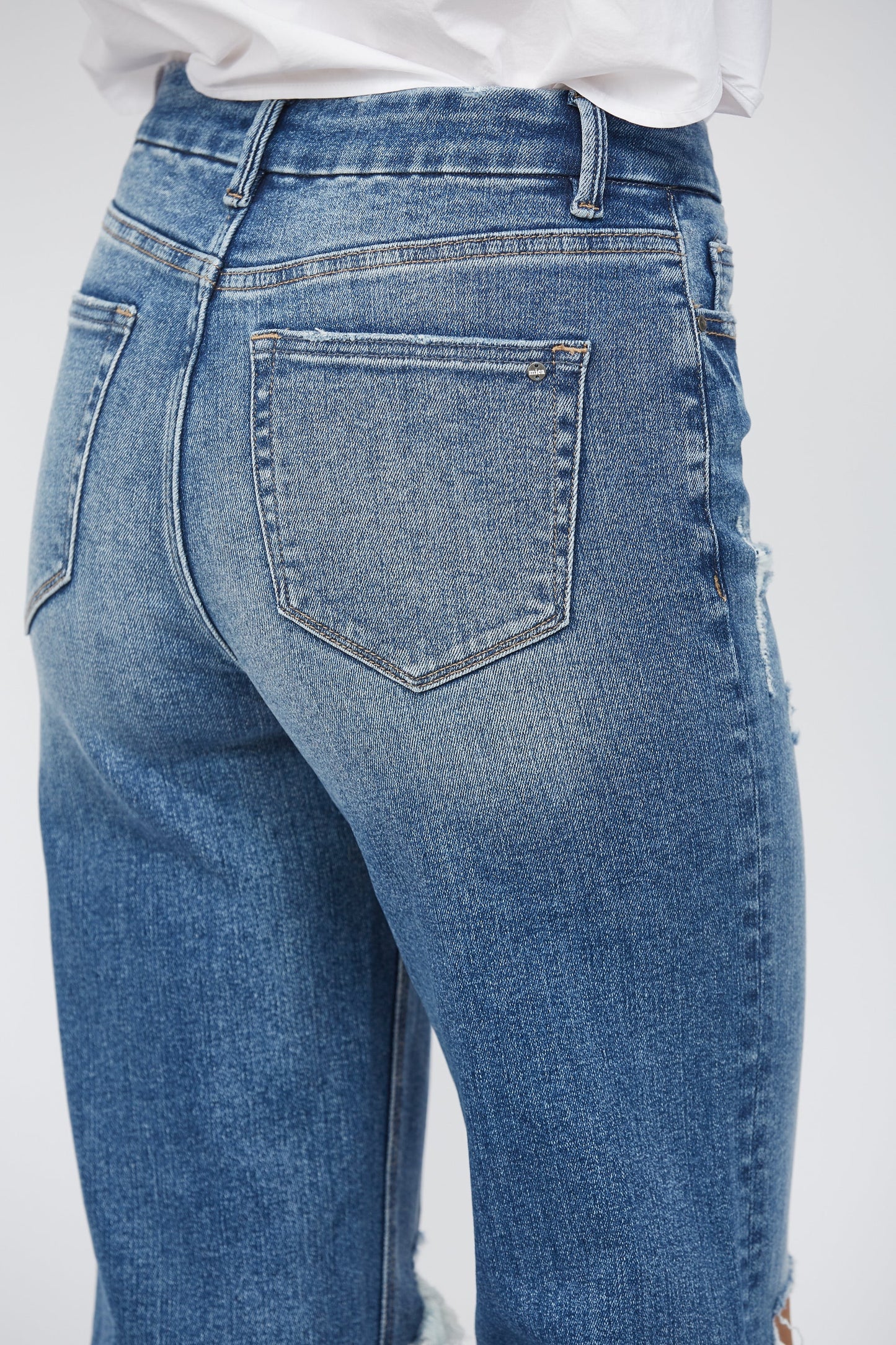 M-Blue Wide Leg Jeans