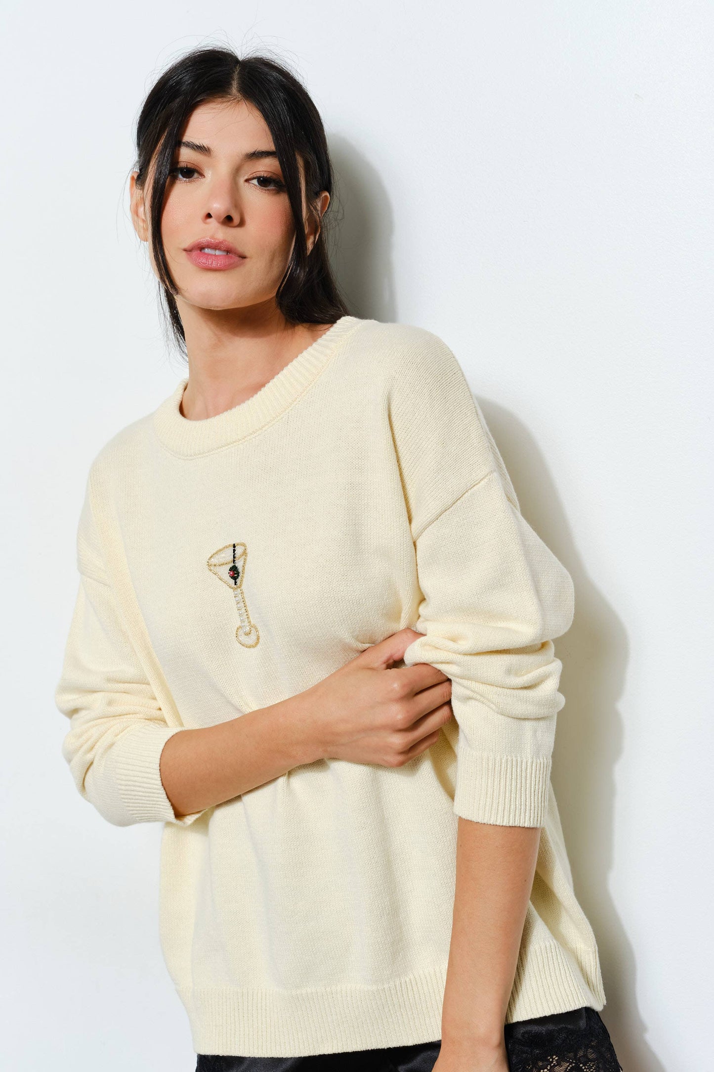 SORA MARTINI BEAD SWEATER - Trendy, Fun, Cozy