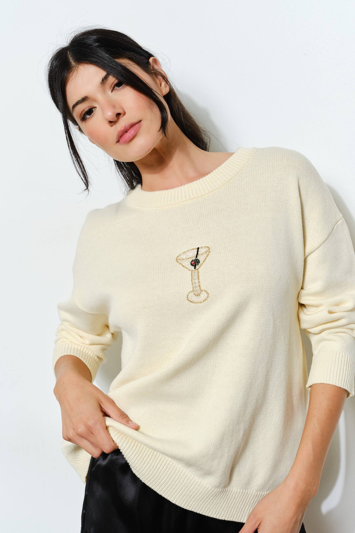 SORA MARTINI BEAD SWEATER - Trendy, Fun, Cozy