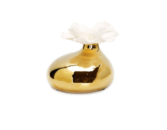 Gold Diffuser  White Flower "Iris &Rose"