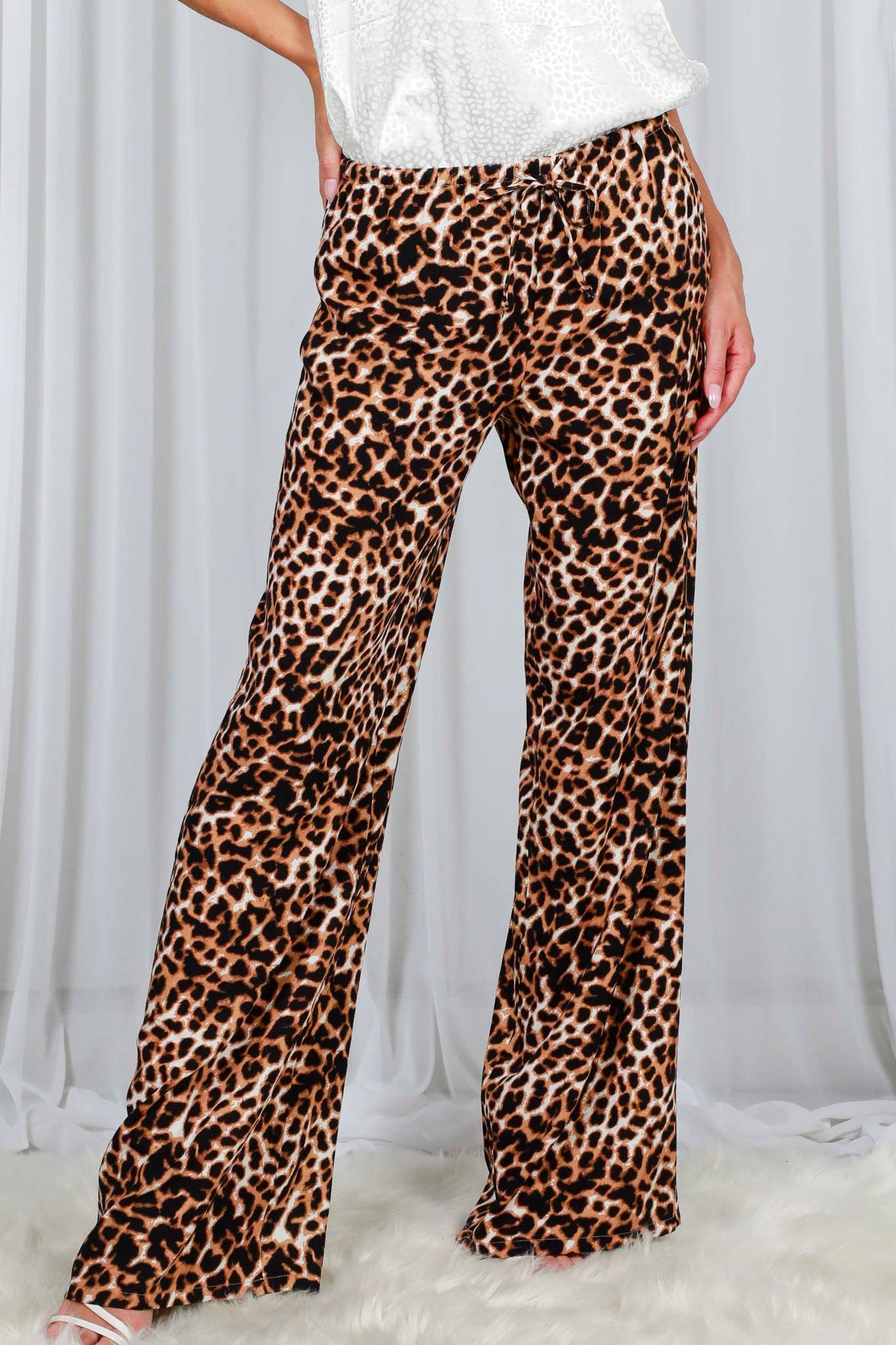 Animal Print Straight Leg Pants